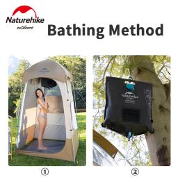 Naturehike-chuveiro móvel ao ar livre, 20L pendurado estilo water bag, camping portátil, 3 horas de aquecimento solar, banheira aquecida com chuveiro - Image 5