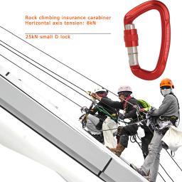 Mosquetão de escalada profissional 25kn, trava de segurança de alumínio de aviação, para escalada ao ar livre, equipamento de montanhismo - Image 4