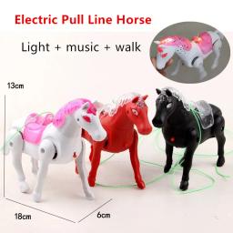 Atualizar elétrica puxar linha animal brinquedo unicórnio, cavalo, veado, porco, esquilo, gado e cão, com luz + música + andando - Image 5