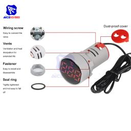 Diymore st16c 22mm led termômetro medidor de temperatura digital indicador com 1m sensor de temperatura sonda-20 -120 ac ac 50 -380v - Image 5
