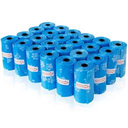 Saco de cocô de cachorro sacos de resíduos de cão de estimação 30 rolos de recarga com 1 dispensadores clipe de coleira fácil rasgo sacos de captação de cocô suprimentos para animais de estimação - Image 1
