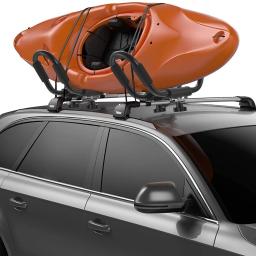2 pçs caiaque telhado superior rack no carro suporte do telhado montagem para caiaque canoa paddle barco surf ski universal rack de teto suporte - Image 1