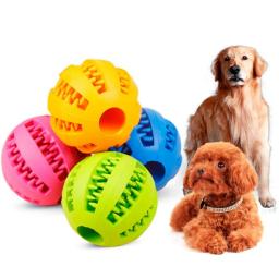 Bola de borracha para animais de estimação, brinquedo interativo para mastigar com os dentes e limpar os dentes, para cães e gatos - Image 3