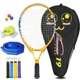 Raquete De Tênis Para Adolescente, Raquete De Esportes De Fibra De Carbono, Único Dispositivo De Treinamento, 19 ", 21, 23, 25", 1Pc - Image 1
