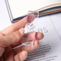 Kit posicionador de carimbo acrílico transparente em forma de l, para fazer cartão de scrapbooking diy, bloco de carimbo acrílico, conjunto de ferramentas de posicionamento de carimbo de madeira - Image 5