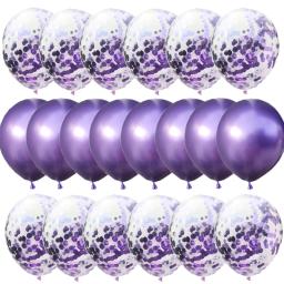 Balões de confete de látex de metal brilhante, 12 polegadas, decorações para festa de aniversário de feliz, menino e menina, suprimentos para festa de casamento, chá de bebê - Image 6
