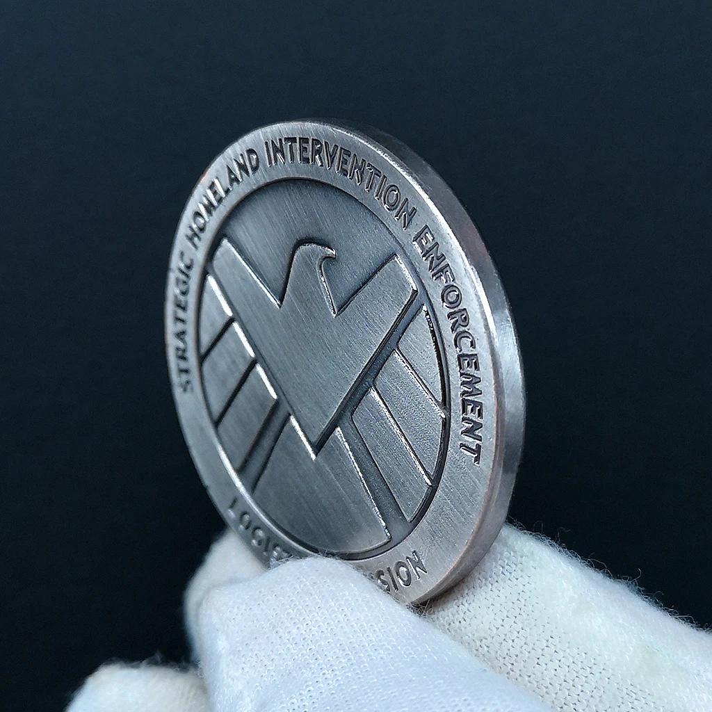 EUA. H. i. e. l. d. Medalha de prata moeda comemorativa, réplica da medalha do crânio, medalha - Image 1
