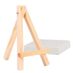 Mini Wooden Easel Canvas Drawing Set, Pintura Artesanato, Mesa pequena, Presente DIY, Artistas, Decoração para casa, 1Pc - Image 3