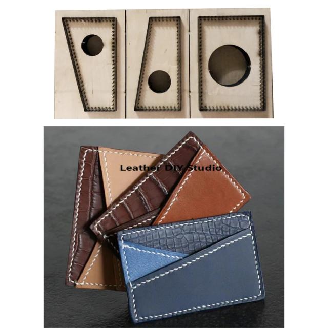 Molde de Lâmina de Madeira DIY: Forma de Lâmina de Aço Japonesa em 3 Tamanhos para Suporte de Cartão e Artesanato em Couro