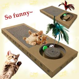 Arranhador para gatos, sofá de papel ondulado, para animais de estimação, placa para moer, moer, boneco para gatos, gatinhos, brinquedo engraçado - Image 1