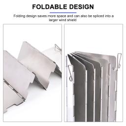 Portable Folding Camping Wind Shield, queimador de gás de piquenique ao ar livre BBQ, tela à prova de vento, guarda, panelas - Image 5