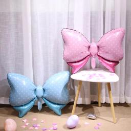 Balão de hélio para aniversário DIY, arco azul e rosa, festa de bebê, balão de folha, decoração de feliz aniversário, sorte e batismo, brinquedos de casamento para crianças 1pc - Image 1
