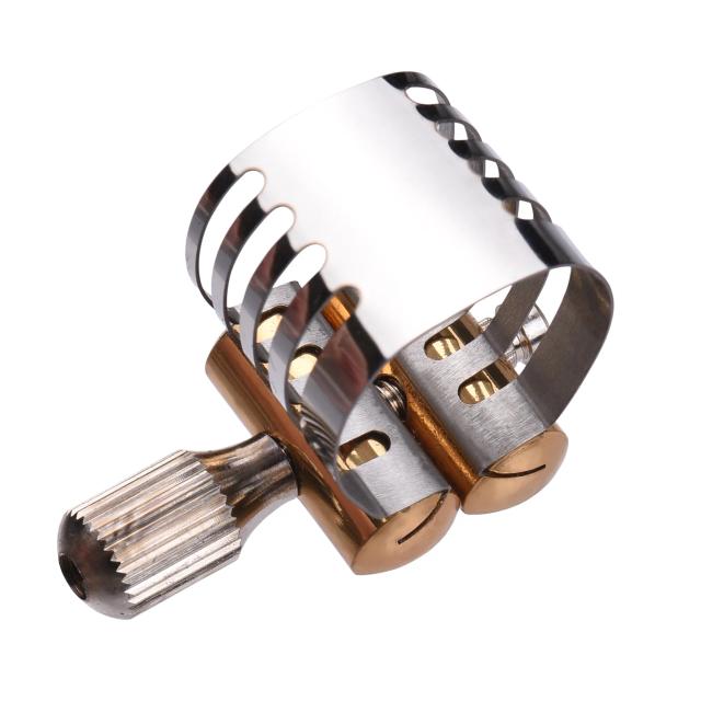 Ligadura Compacta e Durável para Saxofone Alto com Ajuste de Parafuso Único