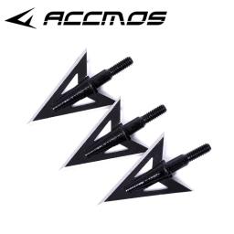 2 lâminas afiada cabeças de seta caça broadheads rosca parafuso em tiro com arco e flecha de pesca dicas cabeça pontos tiro com arco aço - Image 5