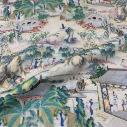 Estilo Chinês Tecido de Costura para Crianças, 100% Algodão, Tecido Vestido, Pintura a Cores, Impresso, DIY, 110cm Largura - Image 1