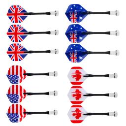 6/12 peças dardos magnéticos para ímã dartboard dart board (bandeira nacional) - Image 1