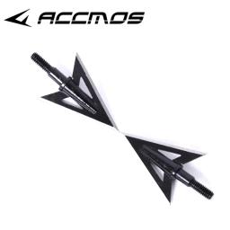 2 lâminas afiada cabeças de seta caça broadheads rosca parafuso em tiro com arco e flecha de pesca dicas cabeça pontos tiro com arco aço - Image 4