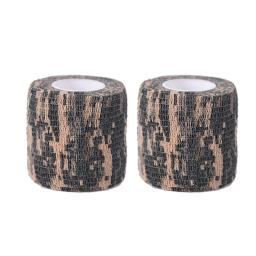 Auto-adesivo militar médica bandagem rolo, envoltório de camuflagem, arma decoração, fita elástica, 4,5 m, 2 pcs - Image 5