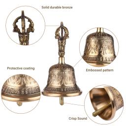 Sino de bronze budista tibetano, sino de mão com vajra almofadado para meditar, instrumentos de percussão para música de crianças - Image 5