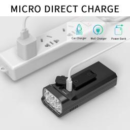 Lanterna de bicicleta com display digital natfire, luz usb c recarregável de led, lanterna super brilhante para ciclismo - Image 3