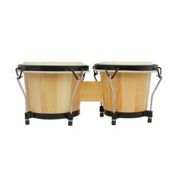 Bongos africanos de madeira percussão instrumentos musicais para crianças, brinquedos musicais, pele de cabra grossa, aprendizagem precoce, brinquedos musicais educativos, chave inglesa - Image 4