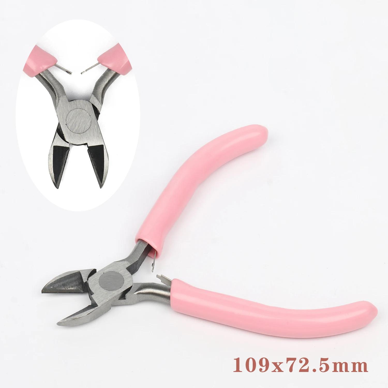 Alicate de fio de aço inoxidável para fazer jóias DIY, equipamento rosa, ferramentas manuais, corte final, feito à mão - Image 1