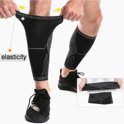 Caneleira esportiva para corrida, 2 peças, protetor de pernas e caneleiras, sem costura, elástica para homens e mulheres, fitness - Image 3