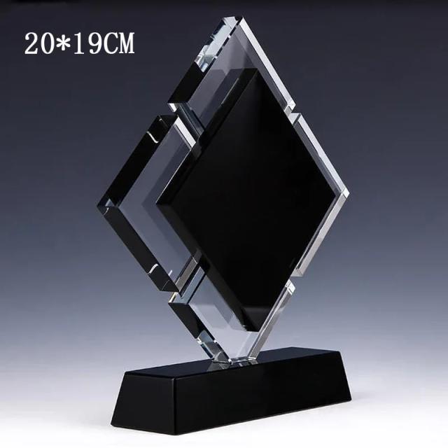 Troféu de Cristal Personalizado com Impressão Colorida para Prêmios de Filmes e Esportes, Ideal para Comemorações e Decoração de Casa
