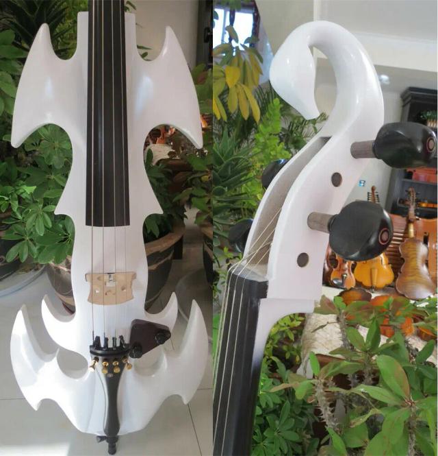 Música em 4/4 para violoncelo elétrico com som excepcional e design de pescoço de cisne