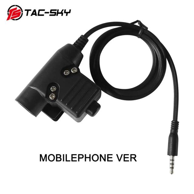 Fone de Ouvido Tático para Caça com Adaptador PTT U94 - Ideal para Rádio Militar e Walkie Talkie em Atividades ao Ar Livre