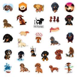 10/30/50 pçs o novo cão salsicha skate clássico adesivos para casa geladeira carro leal caça lápis casos mala telefone portátil - Image 5