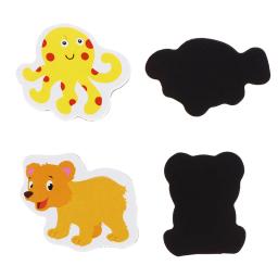 12 pçs mix oceano animais de madeira geladeira ímã criativo dos desenhos animados 3d adesivos brinquedos - Image 5