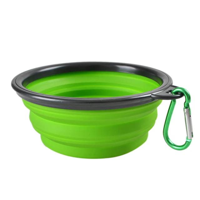 Tigela Dobrável de Silicone Portátil para Comida e Água de Animais de Estimação