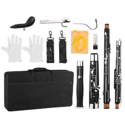 Muslady profissional c chave basson woodwind instrumento de madeira corpo niquelado chave com luvas de reed pano de limpeza estojo de transporte - Image 6