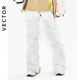 Vector marca inverno calças de esqui das mulheres ao ar livre de alta qualidade à prova vento à prova dwindproof água quente calças neve inverno esqui snowboard - Image 1