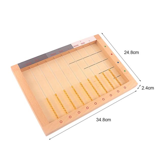 Montessori Brinquedos de Madeira Quadro de Contas Plano Multiplicação Bebê 100 Peças