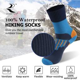Randy sol esportes de esqui caminhadas trekking ciclismo escalada meias de peixe respirável ao ar livre à prova dunisex água unisex das mulheres dos homens meias de neve - Image 5