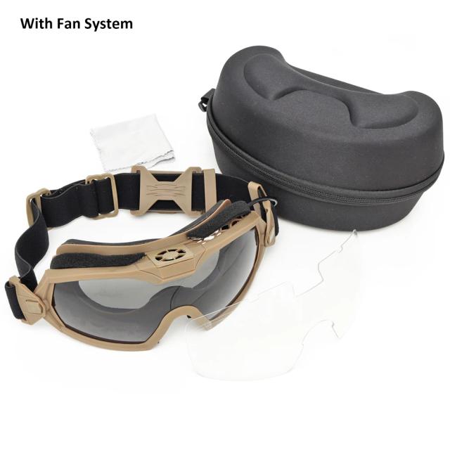 Óculos Táticos com Ventilação e Lentes Intercambiáveis para Ciclismo, Paintball e Airsoft