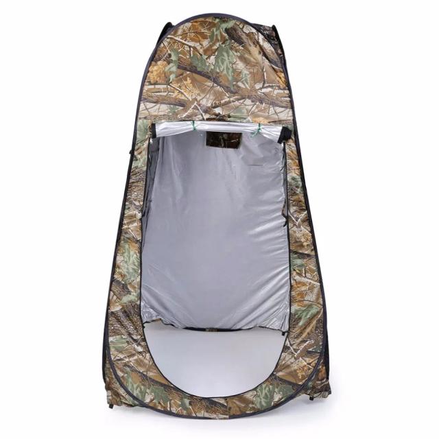 Barraca Portátil Multifunções para Chuveiro e Banheiro em Acampamentos - Tenda Pop-up Camuflada à Prova d'Água com Facilidade de Montagem