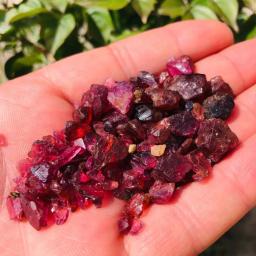 MOKAGY-Pedra Preciosa Vermelha Natural, Pedra Garnet Tombada, Cristal de Cascalho, Colecionáveis Minerais de Cura, Artesanato DIY, 100g, Novo - Image 2