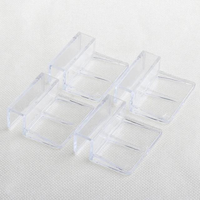 Clipes Acrílicos de 6mm para Suporte de Aquário com Capa de Vidro - Ideal para Tanques de Peixes