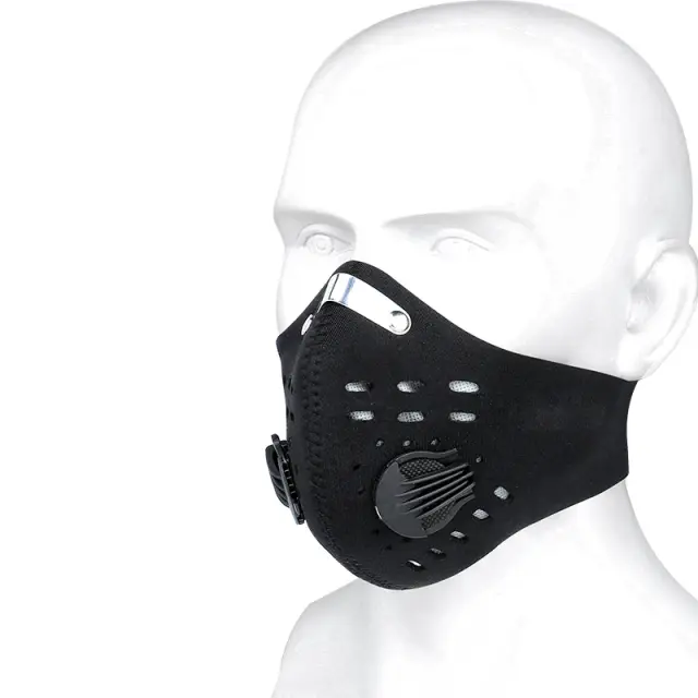 Máscara Faciai para Ciclismo X-TIGER: Respirável e Anti-Poluição com Filtros de Carvão Ativado