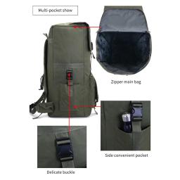 Grande mochila para caminhadas ao ar livre e acampamento para homens, mochila de escalada e trekking, sacos táticos, mala de bagagem 110L - Image 5