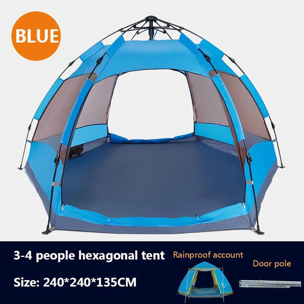 Barraca de acampamento exterior da família wateroproof da dupla camada de wolface tendas automáticas 5-8 pessoas portátil respirável do curso caminhadas tenda - Image 1