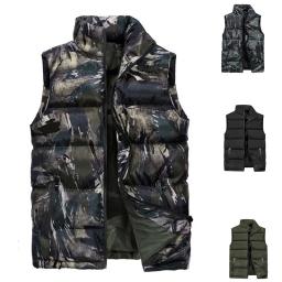 Colete camuflado masculino, roupa de inverno para caça, jaqueta para trilha, sem mangas, quente, 6xl - Image 1