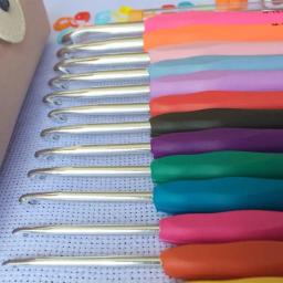 Kits de agulhas de crochê com saco, 37 peças, alça macia, conjunto de agulhas de crochê, tecelagem, tricô, com bolsa, faça você mesmo, ferramenta de tecelagem - Image 2
