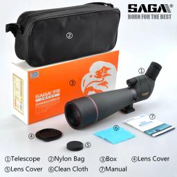 SAGA-Monocular Spotting Scope, Caça e Birdwatching Telescope, Telescópio Mobile Phone, Equipamento de Camping Celular, IPX7, BAK4 - Image 6