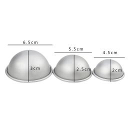 Rodada liga de alumínio banho bomba moldes, sal bola, artesanato ferramenta caseira, semicírculo esfera, presentes DIY, 2pcs - Image 6