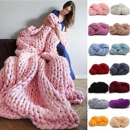 Fio de algodão macio super volumoso para tricô manual, cobertor de crochê DIY, chapéus, Fio grosso gigante quente, moda, 250g - Image 1