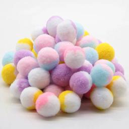 Pompons macios coloridos para crianças, artesanato de pelúcia fofa, bola de pompom DIY, Fur Pon Pon, decoração do lar, brinquedos, acessórios para bonecas, 10mm-30mm - Image 2